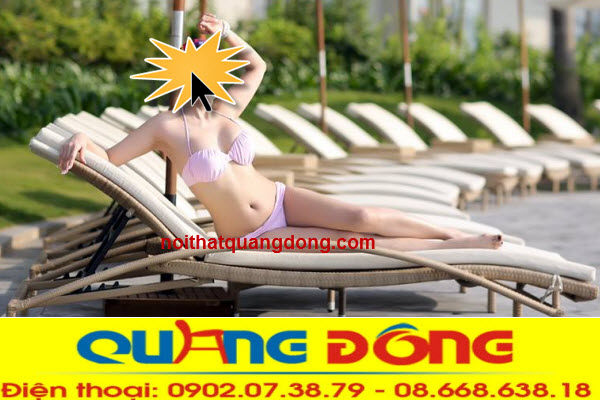 Ghế hồ bơi QD - 566 | Mẫu ghế nằm hồ bơi Mẫu ghế nằm hồ bơi chịu mưa nắng giả pháp tuyệt vời cho bể bơi khách sạn, khu resort