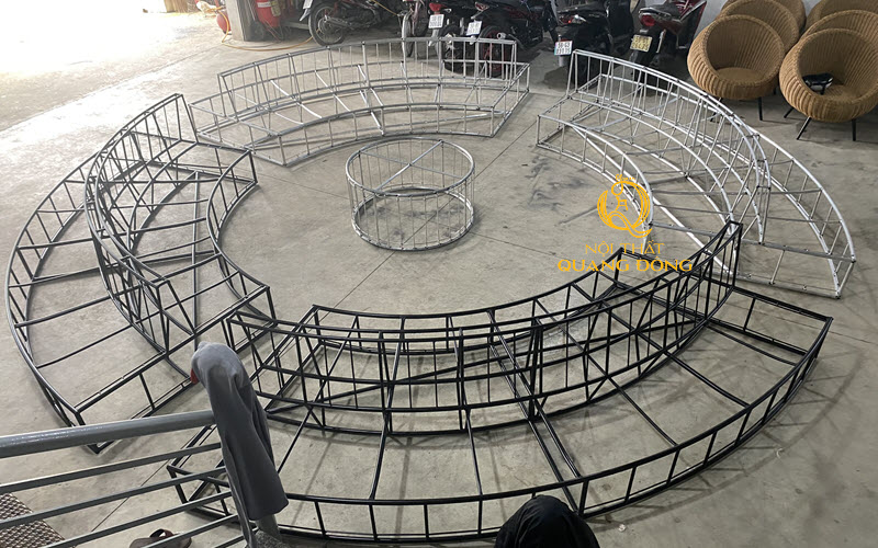 Khung sườn sofa giả mây QD-745 Nội thất Quang Đông