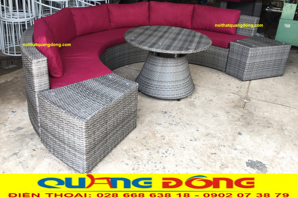 Mẫu sofa hình tròn độc đáo được ghi hình tại xưởng công ty NỘI THẤT QUANG ĐÔNG