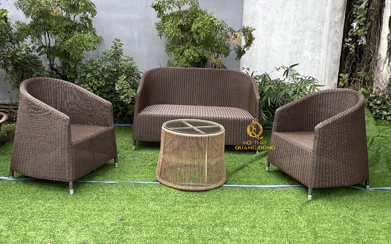 Sofa mây nhựa QD - 756 mang phong cách hiện đại đường nét thanh lịch