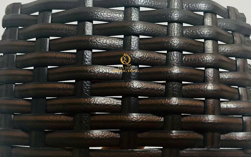 Nội thất Quang Đông sử dụng sợi mây nhựa cao cấp hàng chính phẩm có hoạt chất kháng tia UV chịu nắng mưa